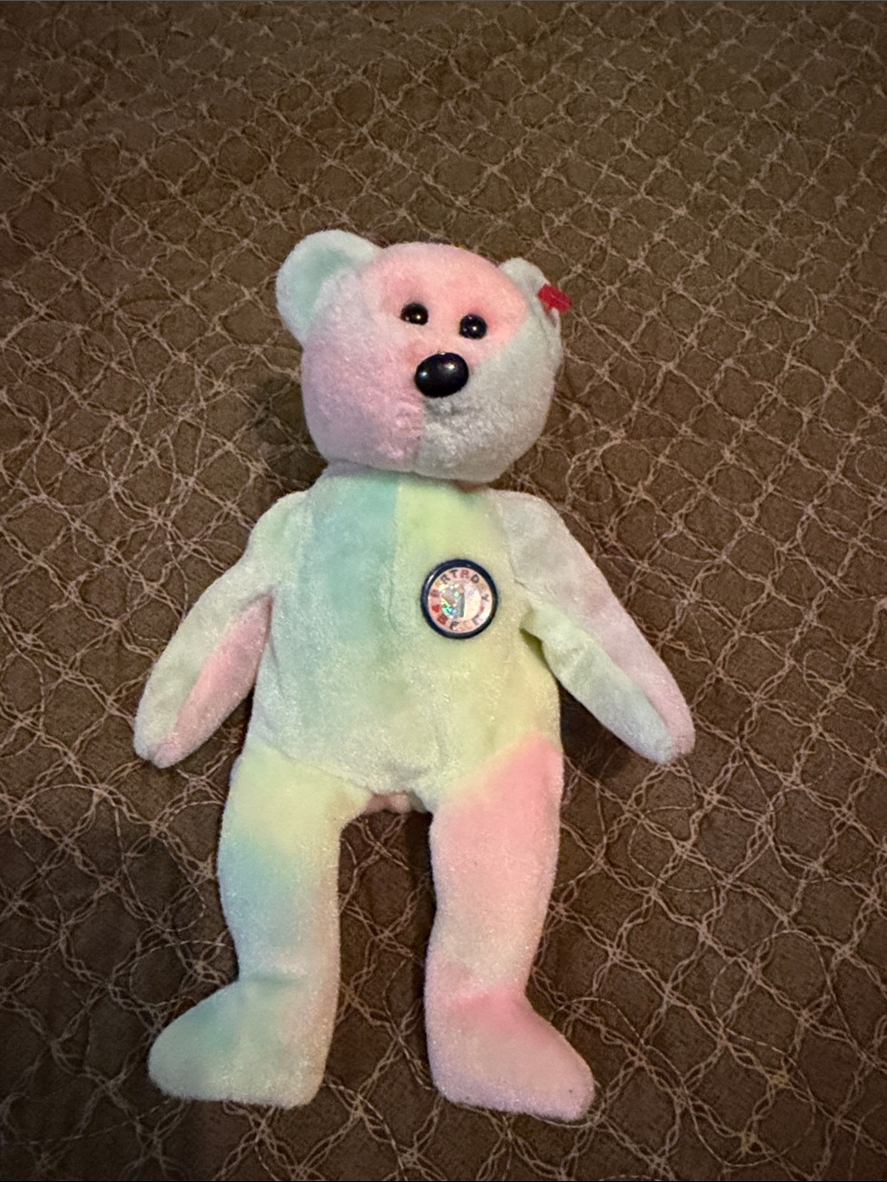 Pastel Rainbow Plush Bear Stuffed Animal - Multicolor Teddy